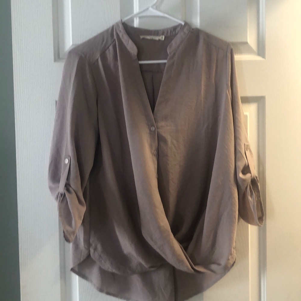 LUSH twist front blouse BLUSH NORDSTROM